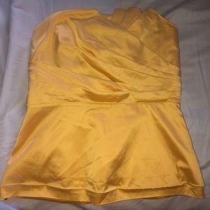 The Limited Golden Strapless Cocktail Top